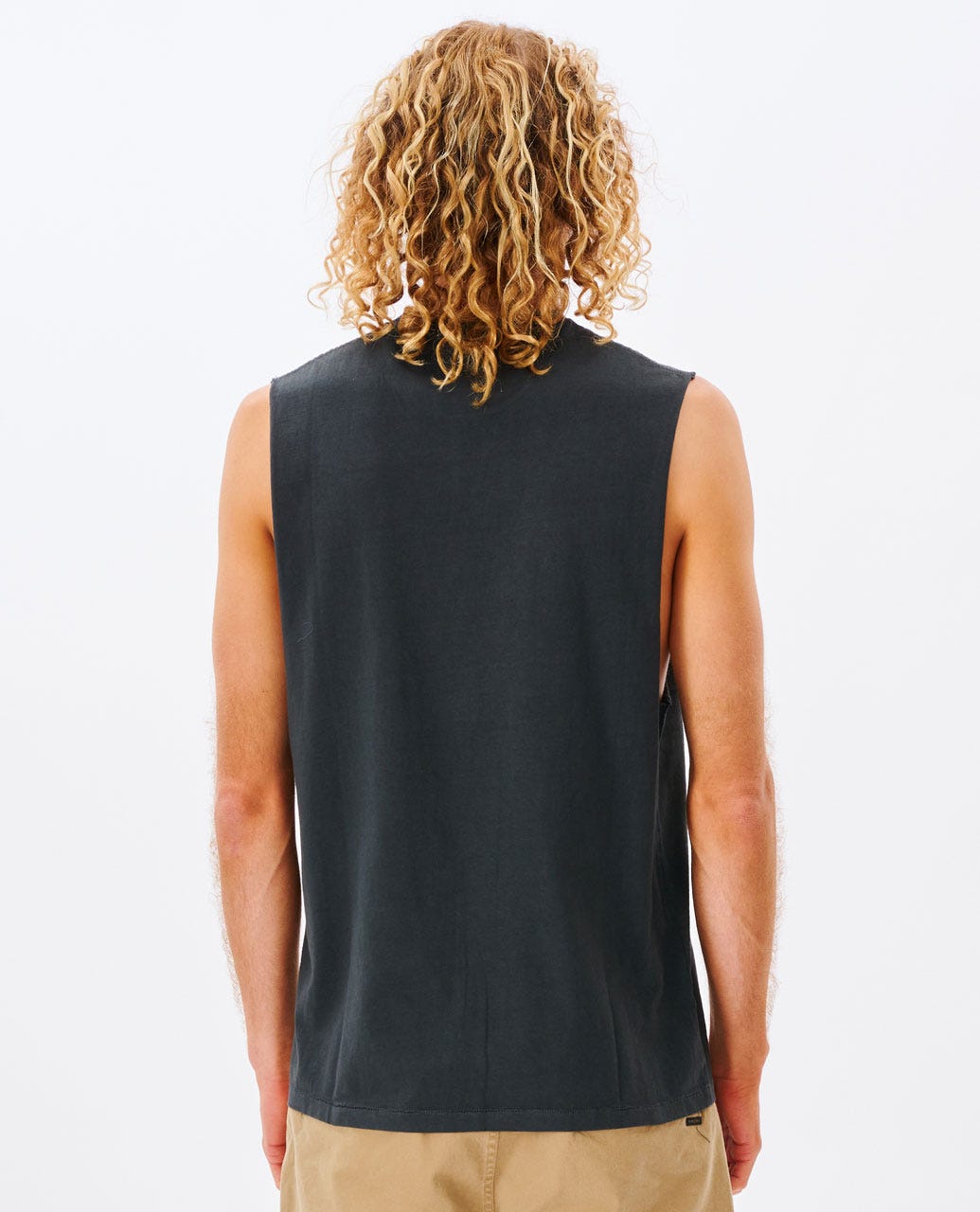 Rip Curl Plain Wash Muscle - Washed Black (view 4)