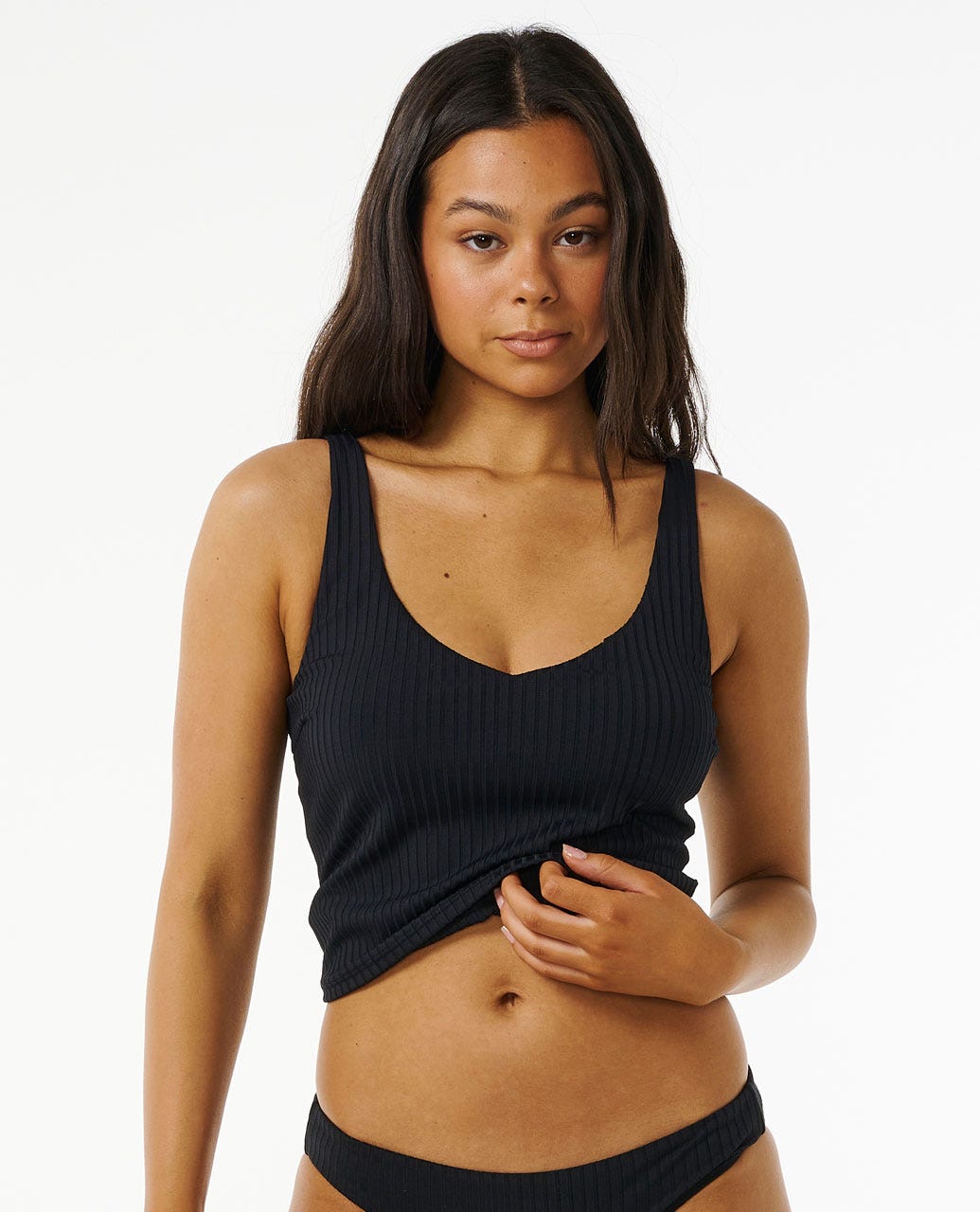 Rip Curl Premium Surf Tankini - Black (view 3)