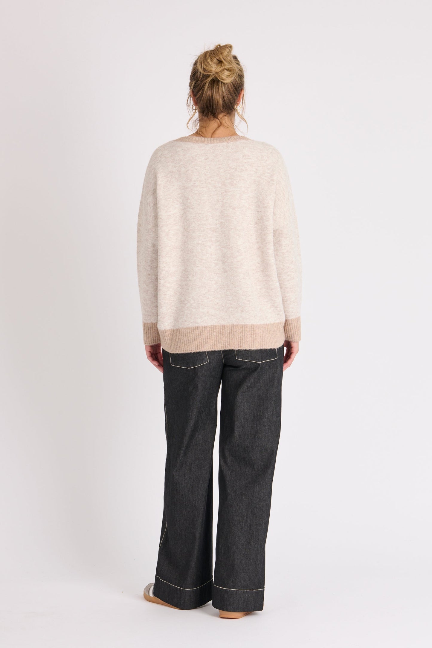 Drop Shoulder Jumper - Beige