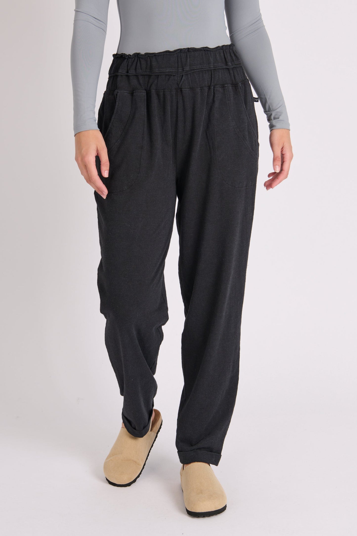 Waist Detail Pant - Black