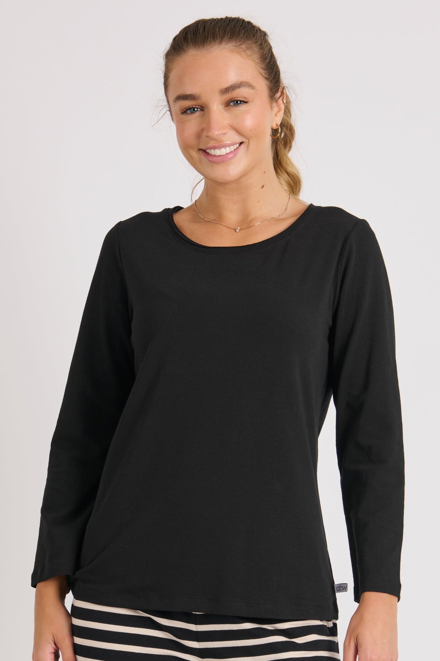 Scoop Neck Top - Black