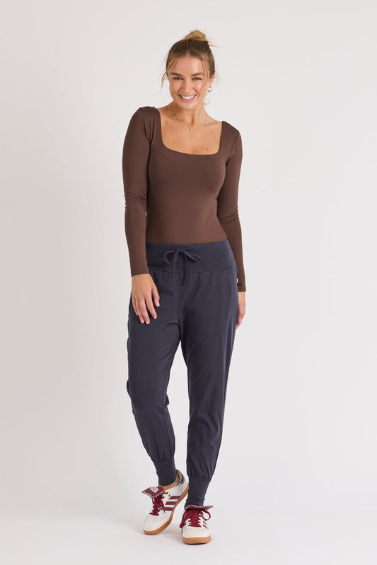 Waist Detail Jogger - Navy