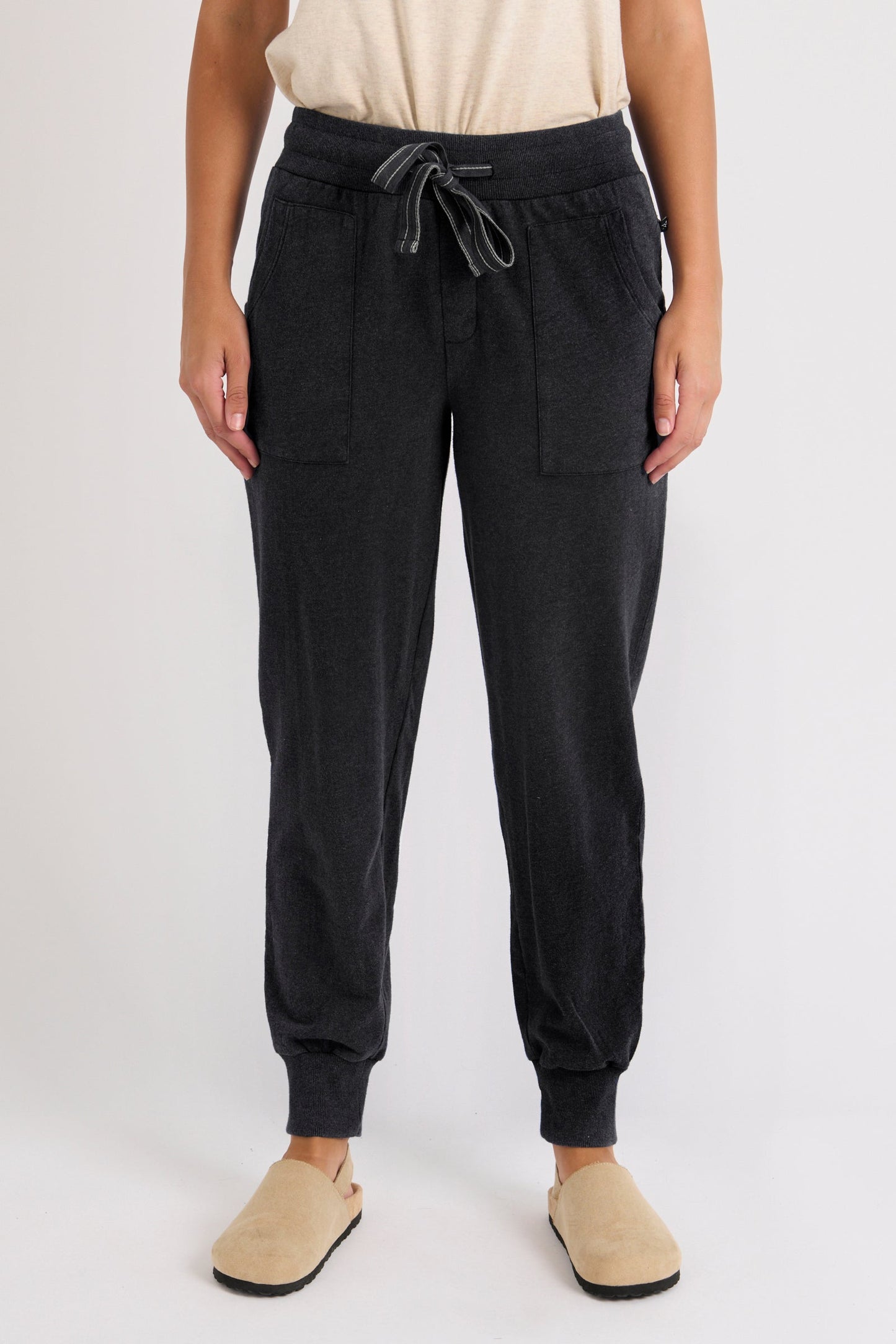 Waist Panel Detail Pant - Black