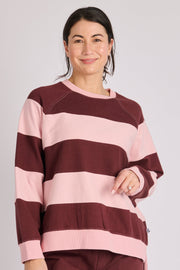 Panel Crew Popover - Soft Pink / Chocolate