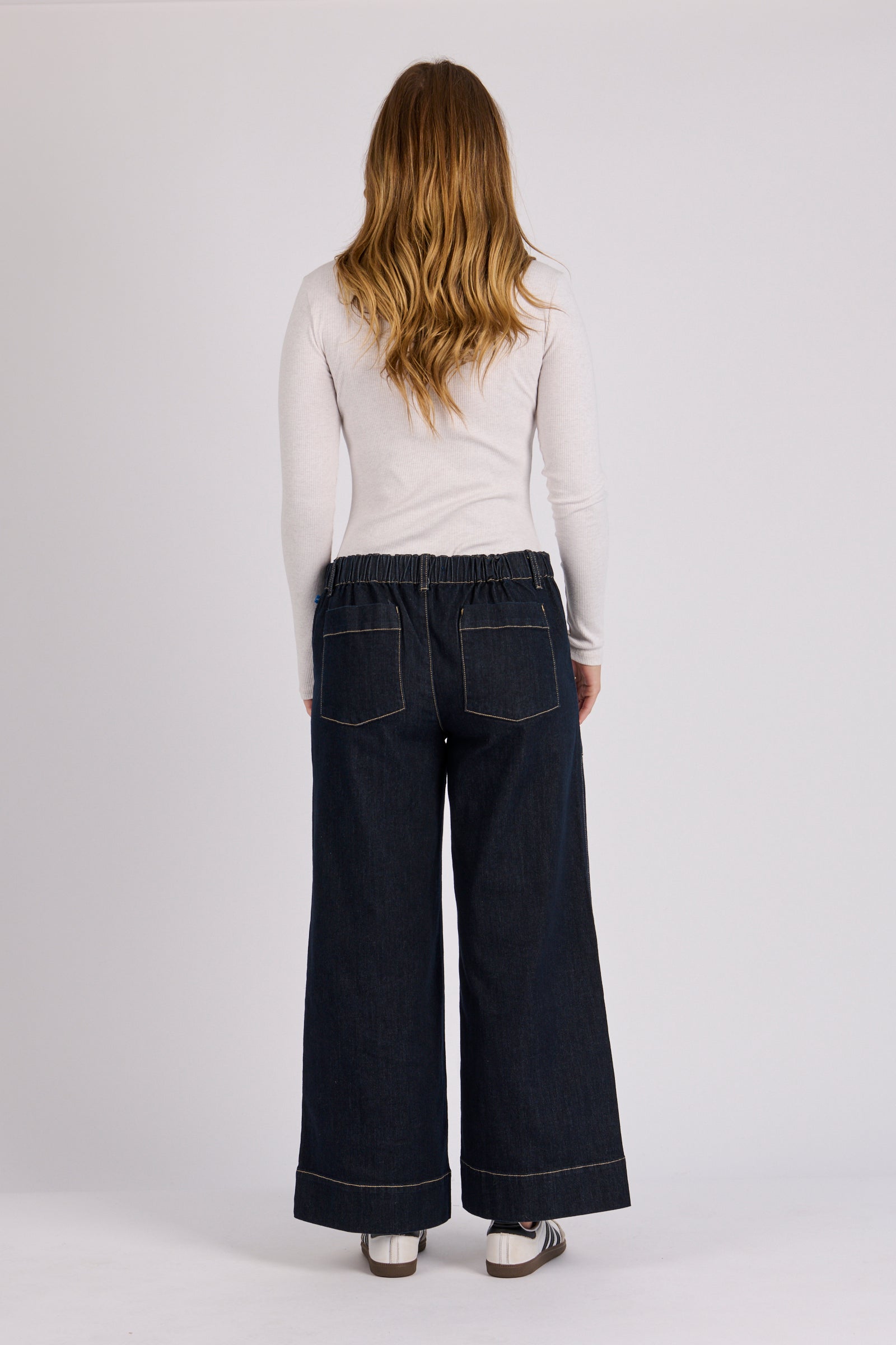 One Ten Willow Wide Leg Jeans - Dark Blue (view 4)