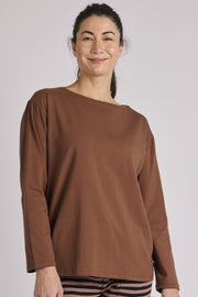 Panel Back Top - Chocolate - Catani Clothing