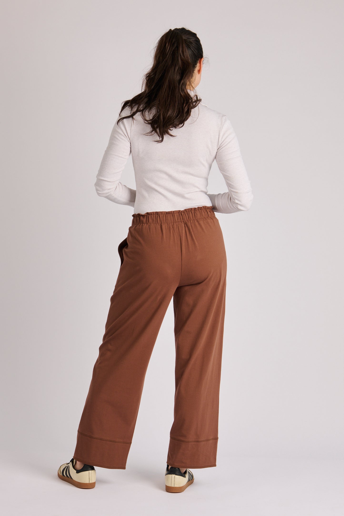 One Ten Willow Cuff Detail Pant - Chocolate (view 4)