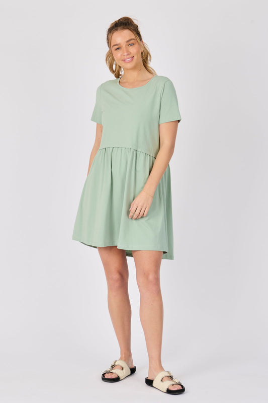 Drop Waist Dress - Green