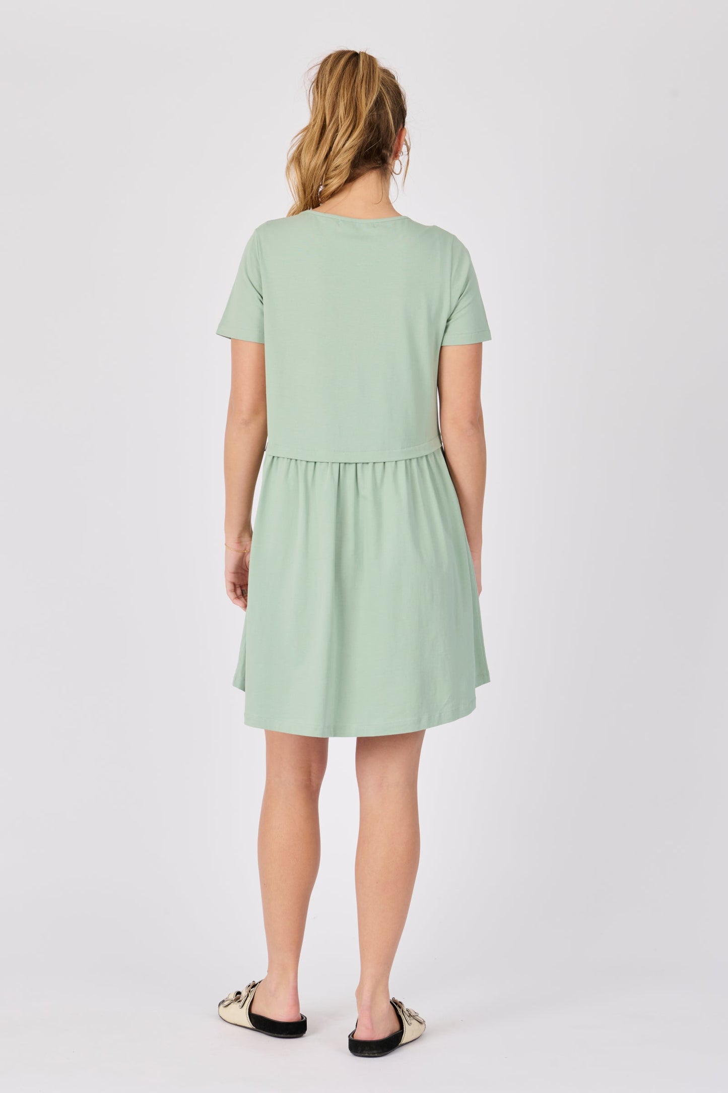 Drop Waist Dress - Green