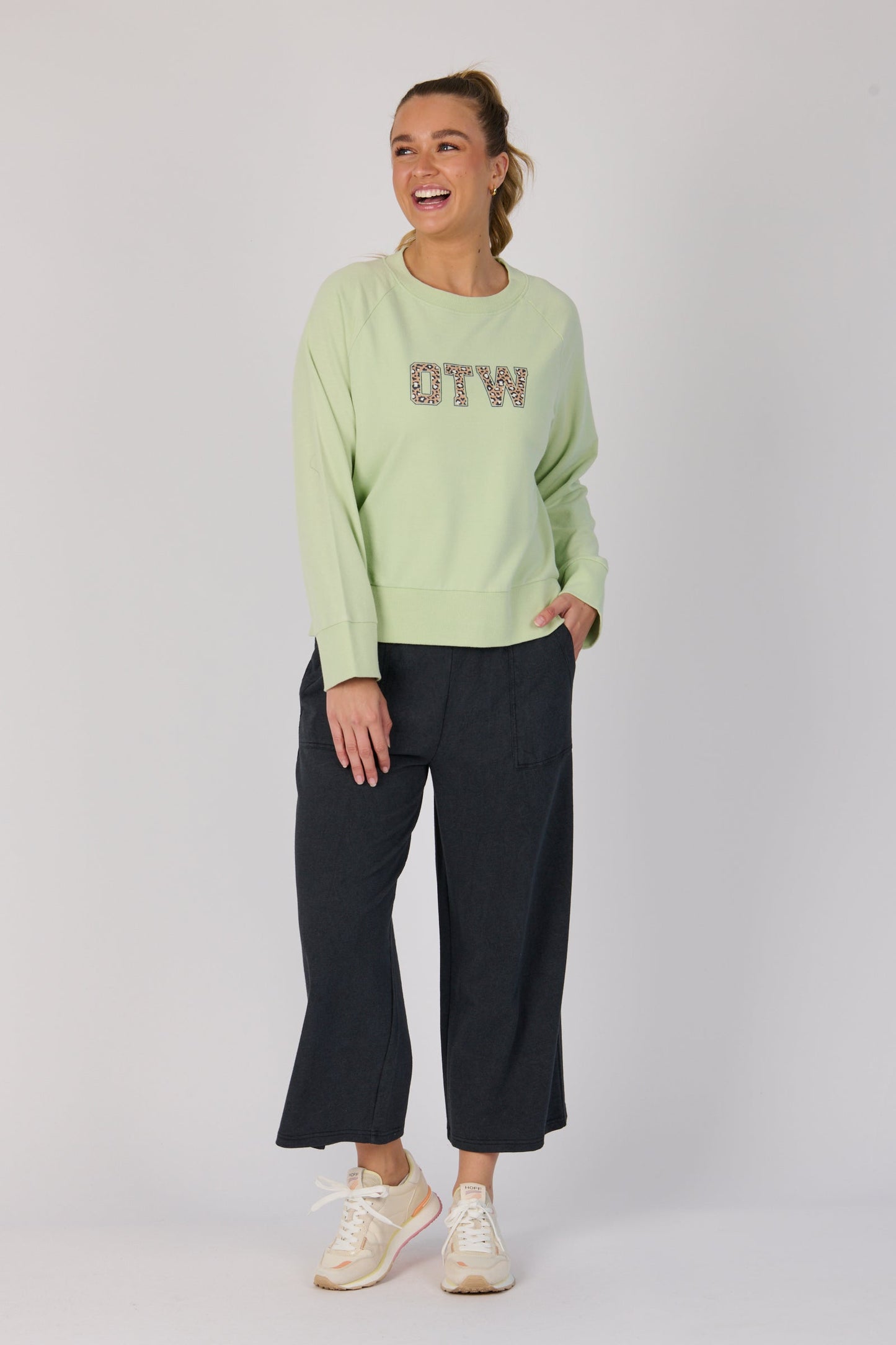 Side Spilt Boxy Top - Sea Green