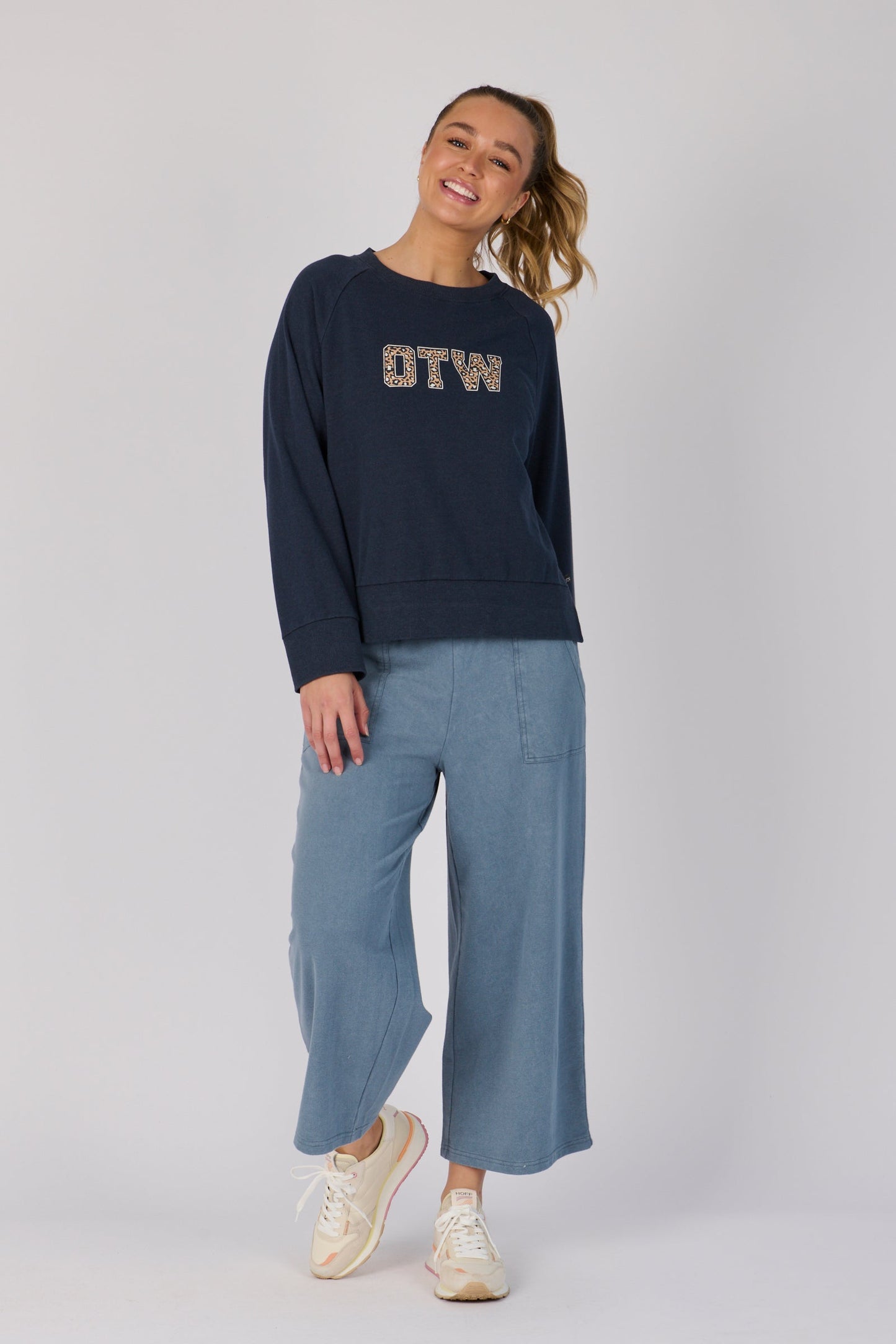Side Spilt Boxy Top - Ink