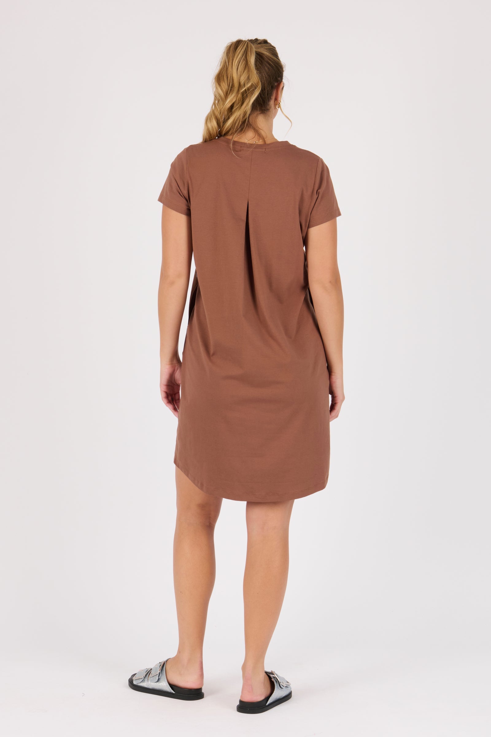 V-Neck Betty Dress - Acorn - Catani Clothing