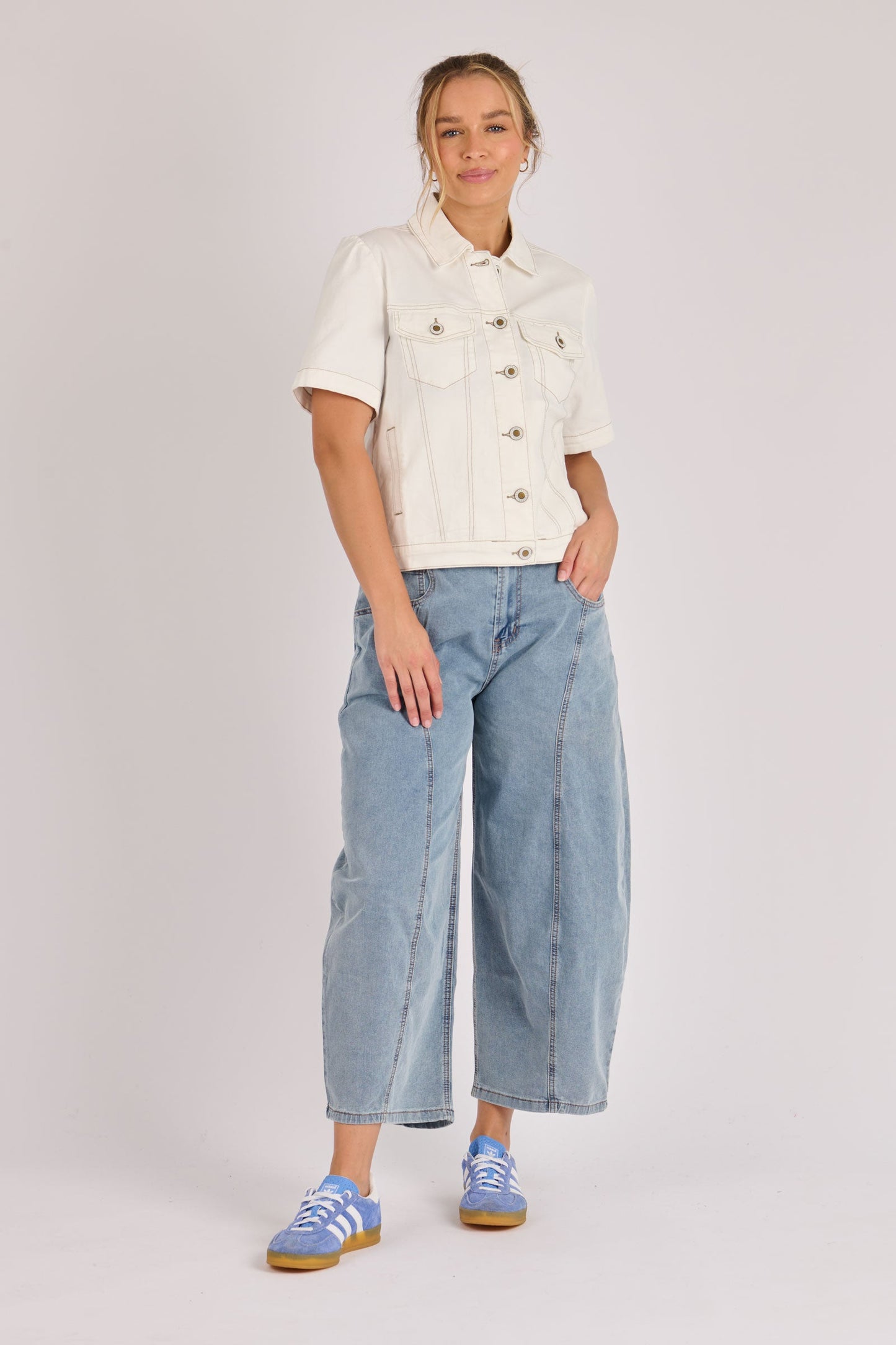 Short Sleeve Jacket - Optic White