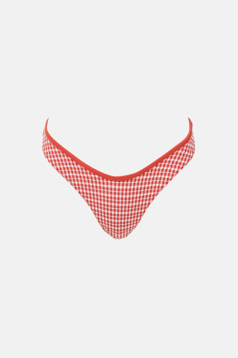 Lola Check Hi Cut Pant - Fire