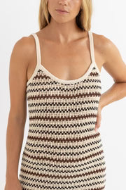 Tami Stripe Knit Maxi Dress - Chocolate