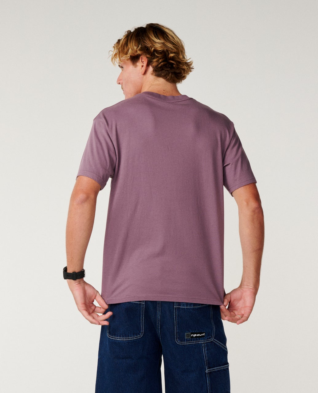Rip Curl Pill Icon Tee Dusty Purple detail