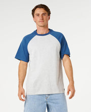 Plain Raglan Tee - Grey Marle - Catani Clothing