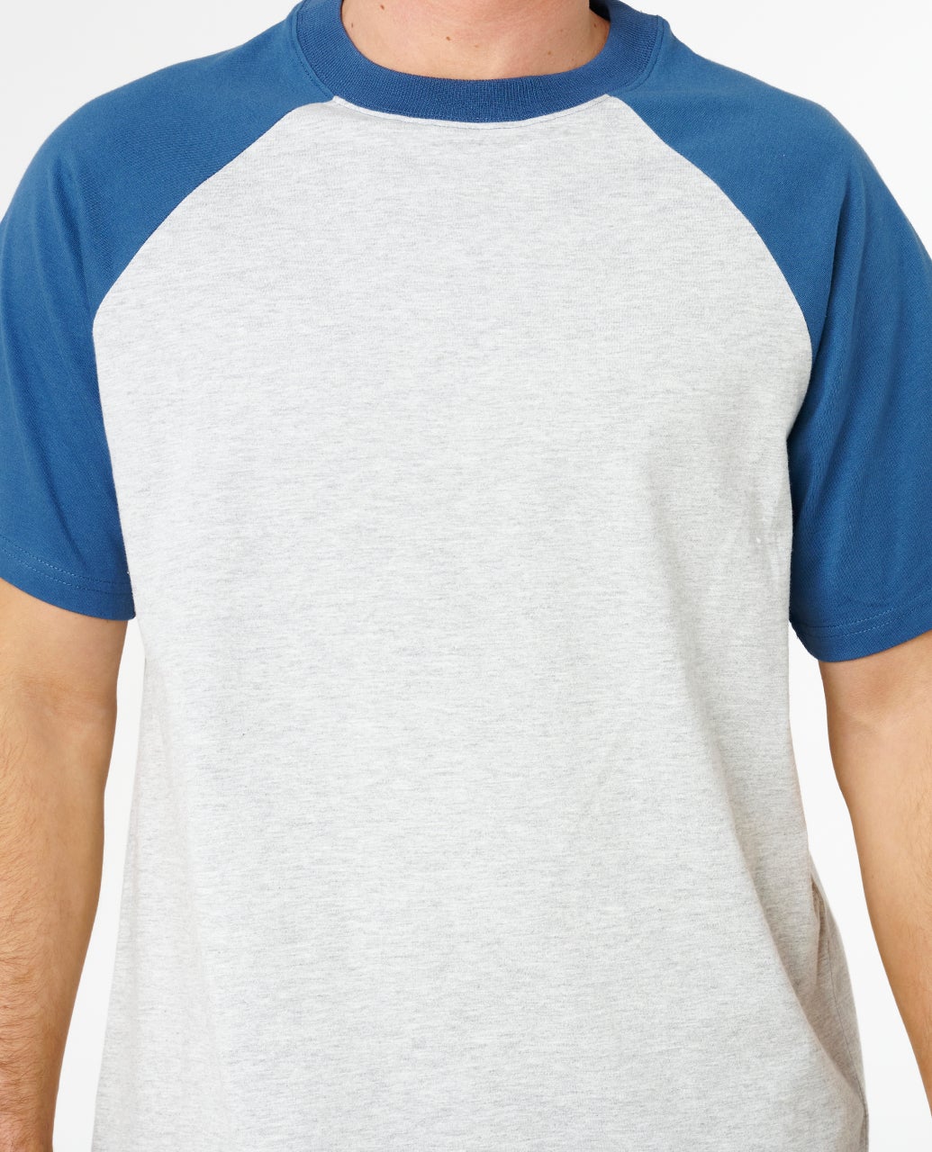 Rip Curl Plain Raglan Tee - Grey Marle (view 5)