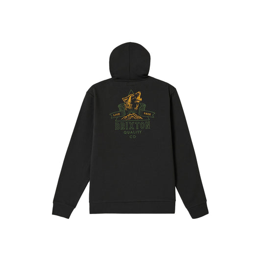 Roaring Wolf Hoodie - Washed Black
