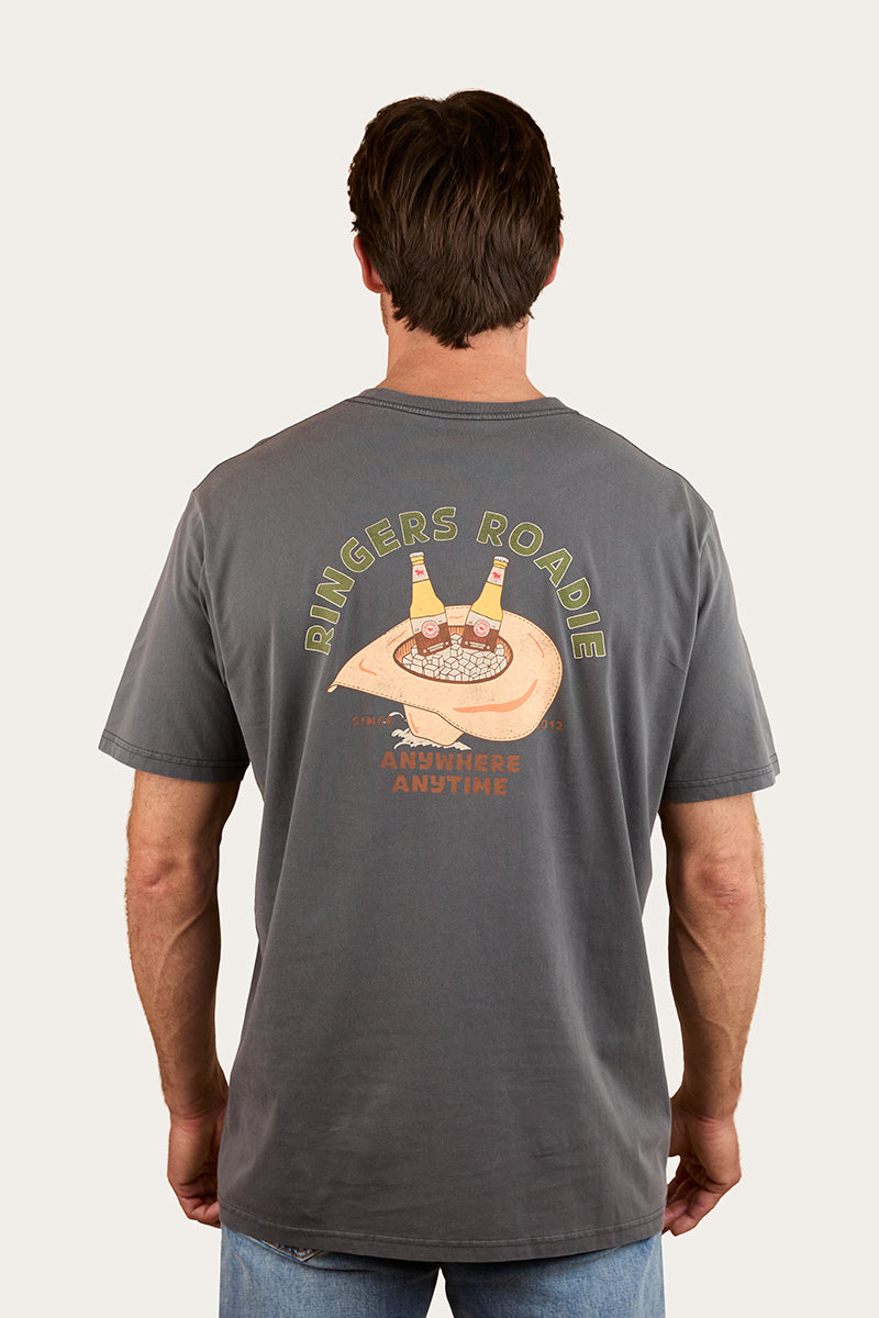 Ringers Roadie Mens Loose Fit  T-Shirt - Washed Black