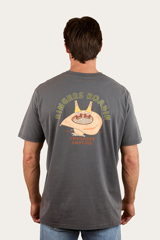 Ringers Roadie Mens Loose Fit  T-Shirt - Washed Black