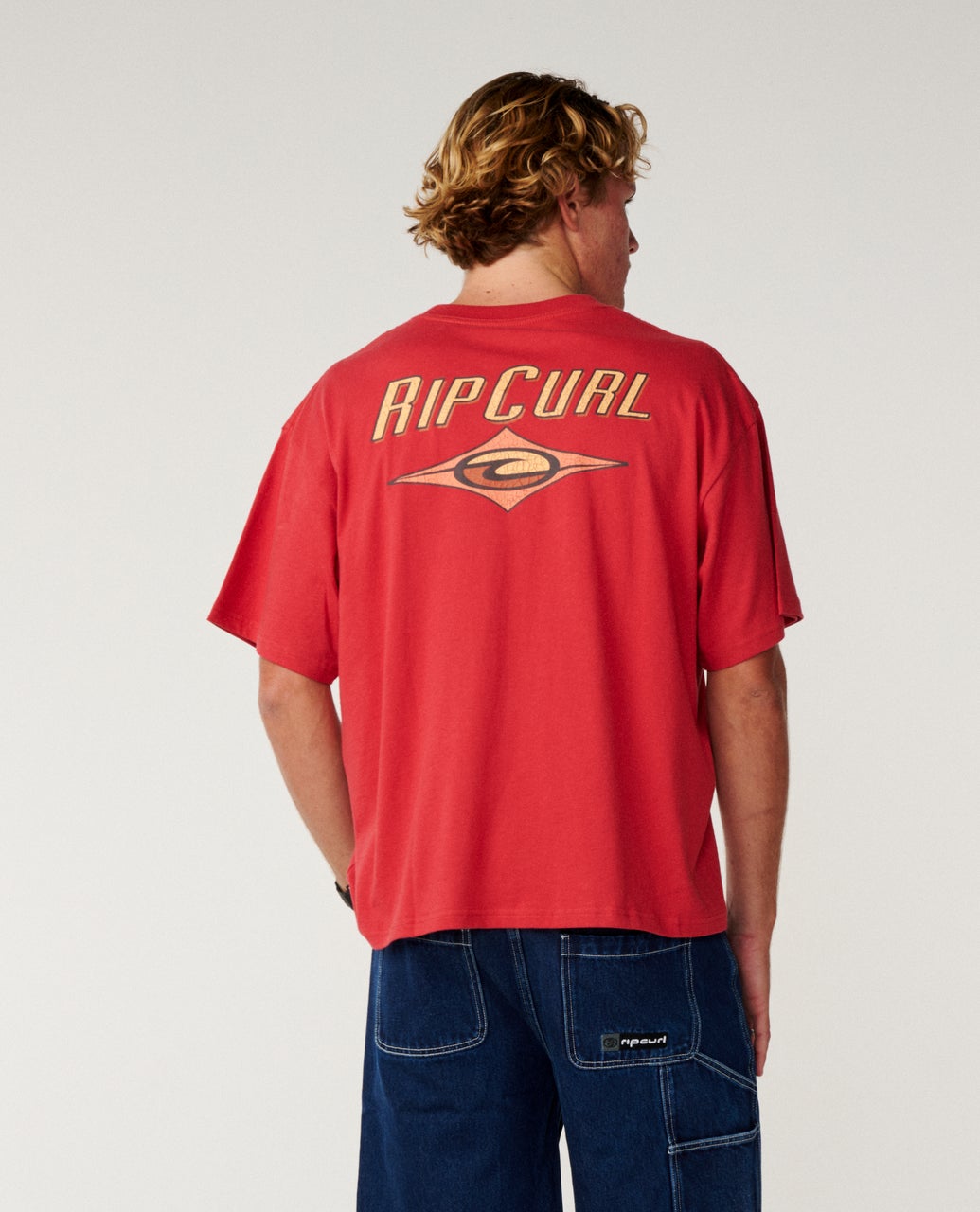 Rip Curl Heritage Icon Tee Washed Red detail