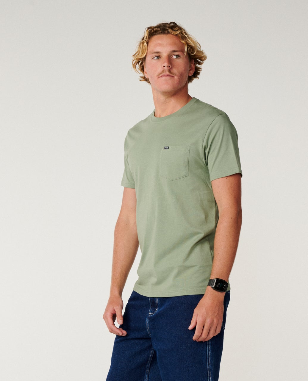 Rip Curl Classic Surf Pocket Tee Sage front