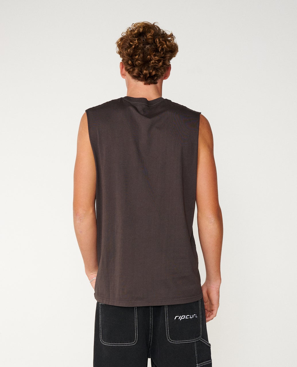 Rip Curl Classic Surf Wash Muscle Washed Black detail