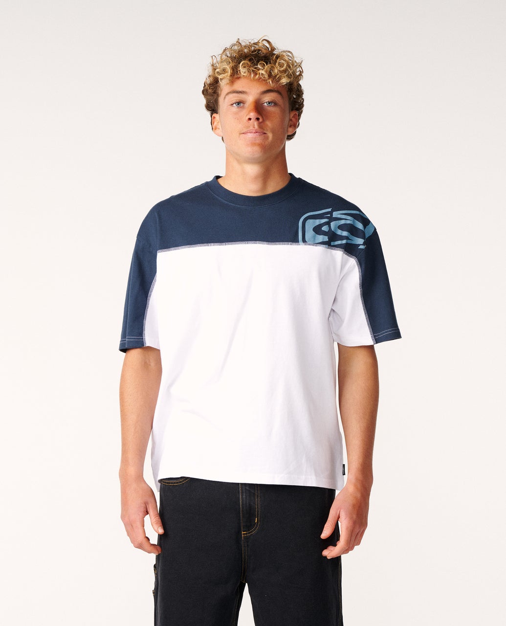 Archive Thrashed Panel Tee - White