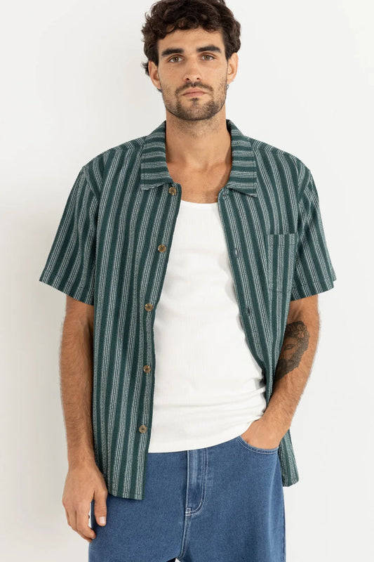 Eli Stripe Short Sleeve Shirt - Teal