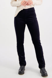 Vassalli Slim Leg Cord Pull On Midnight