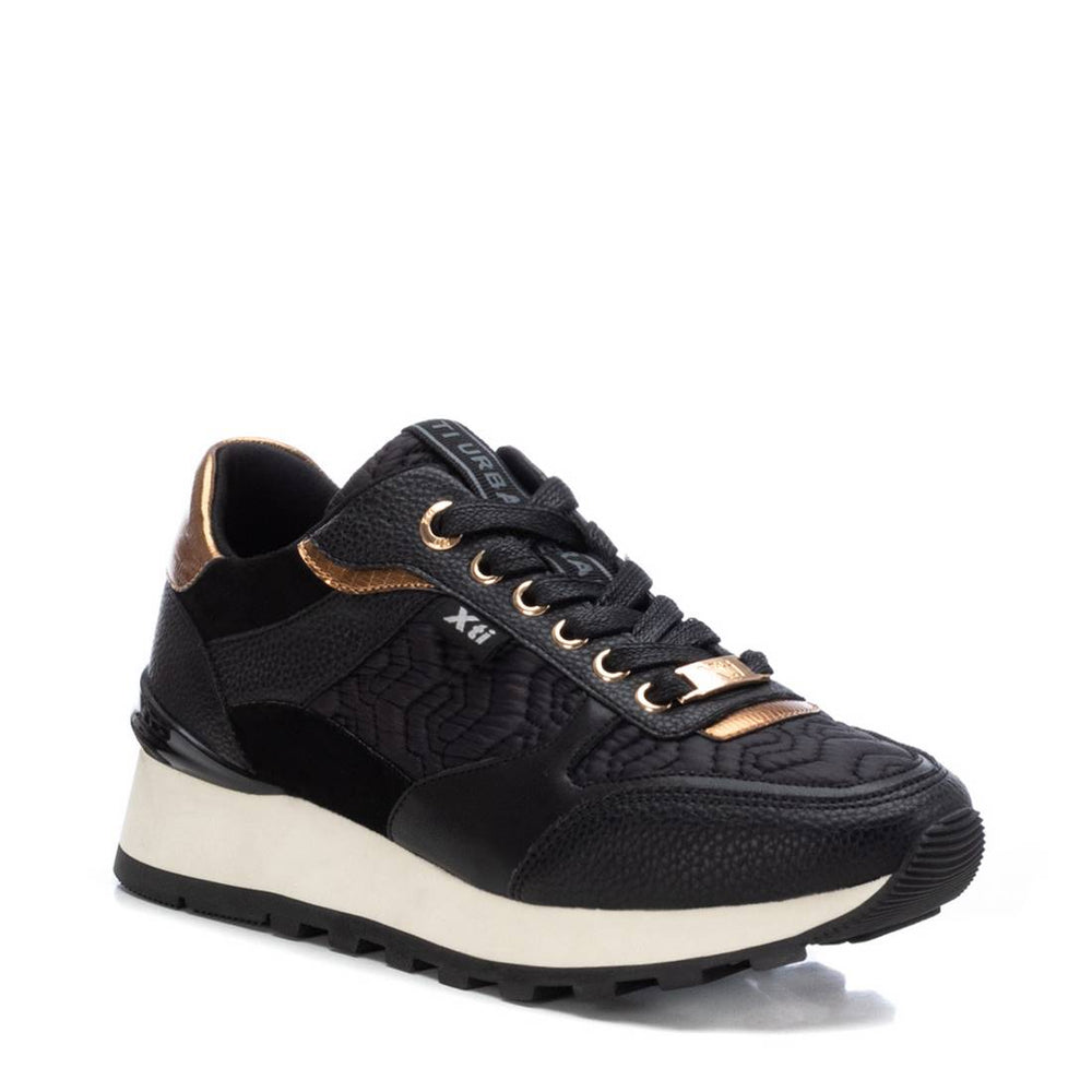XTI Puff Pattern Sneaker - Black (view 3)