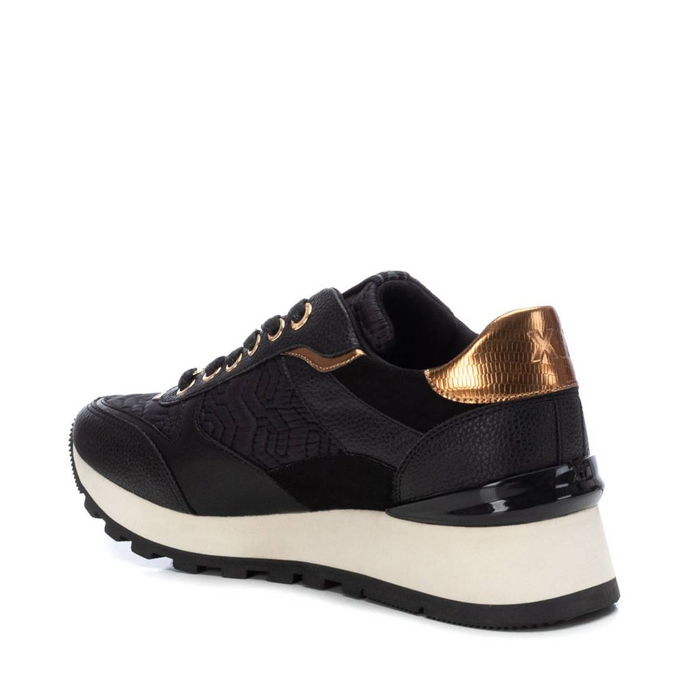 XTI Puff Pattern Sneaker - Black (view 4)