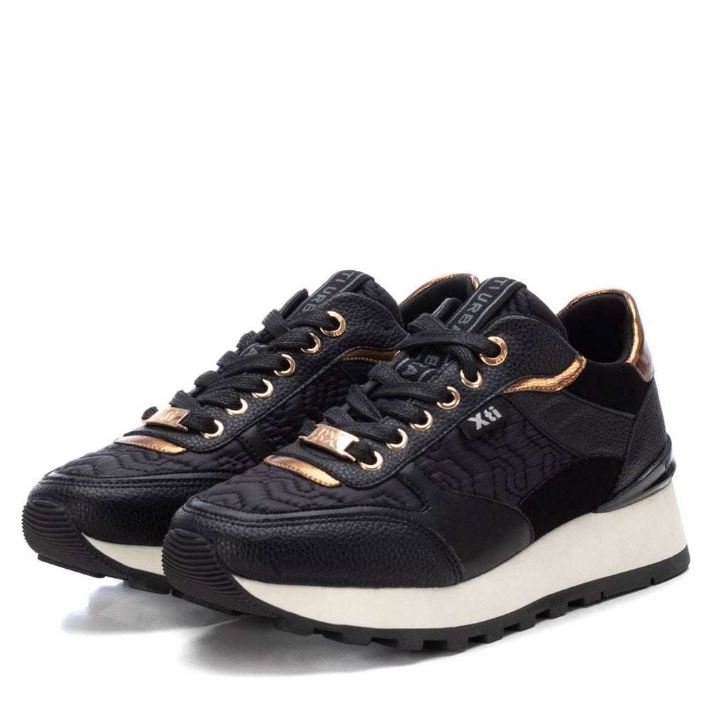 XTI Puff Pattern Sneaker - Black (view 5)