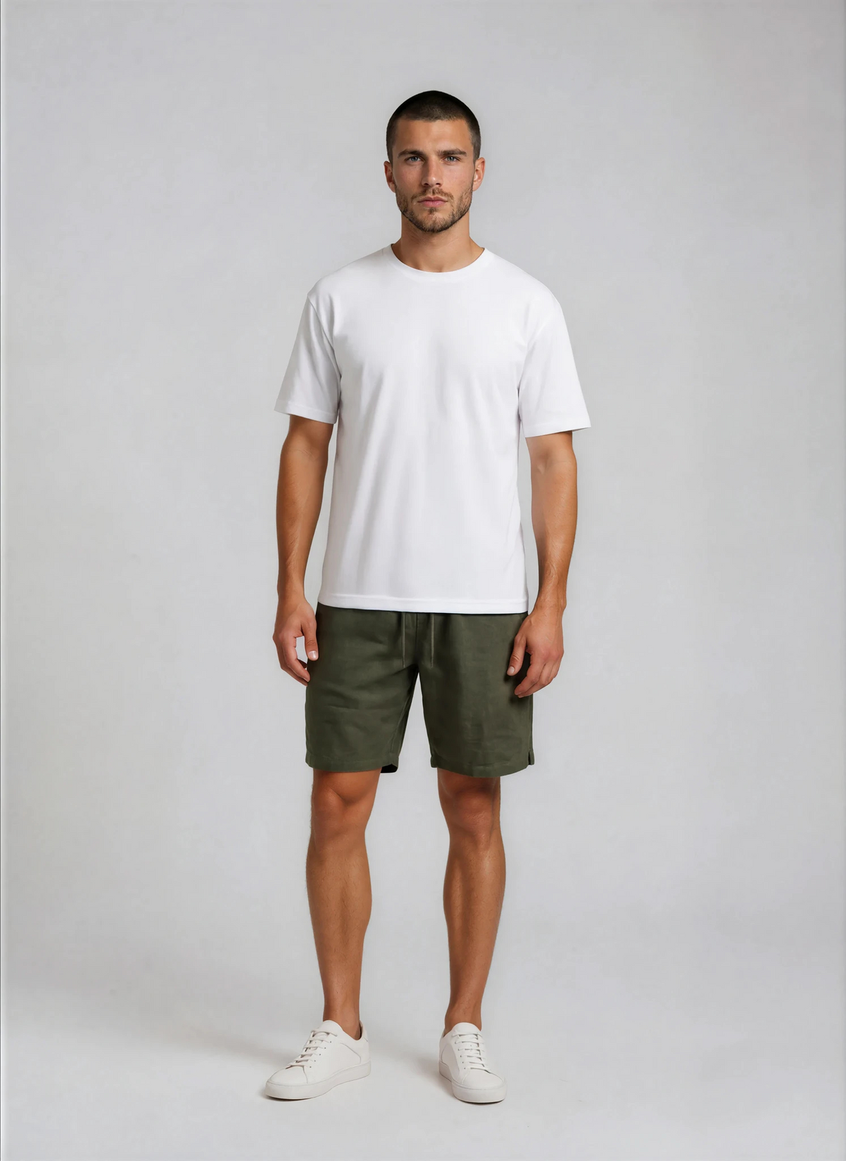 BLKWD Ziggy linen shorts in khaki