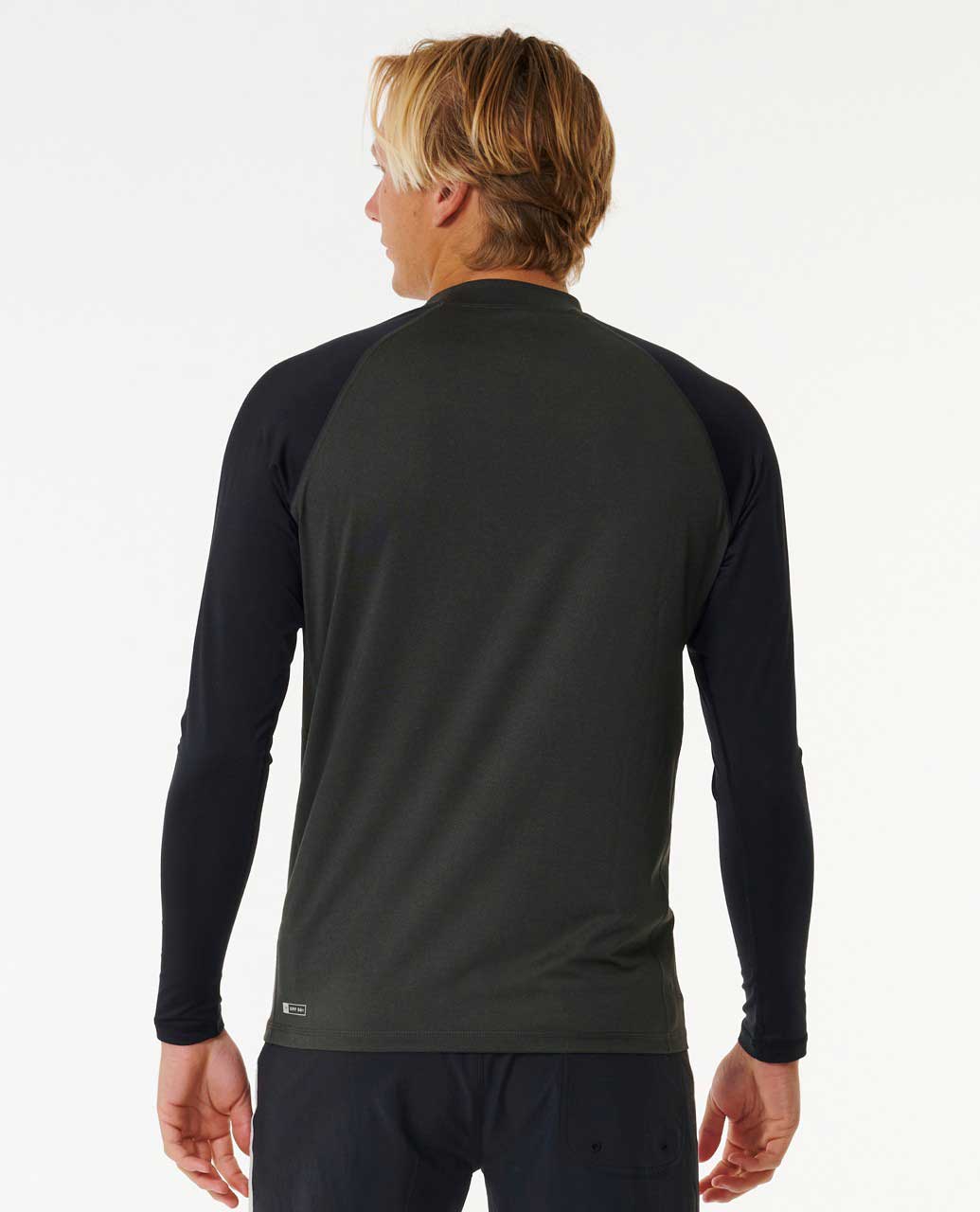 Rip Curl Shock UPF Long Sleeve - Black Marle (view 3)