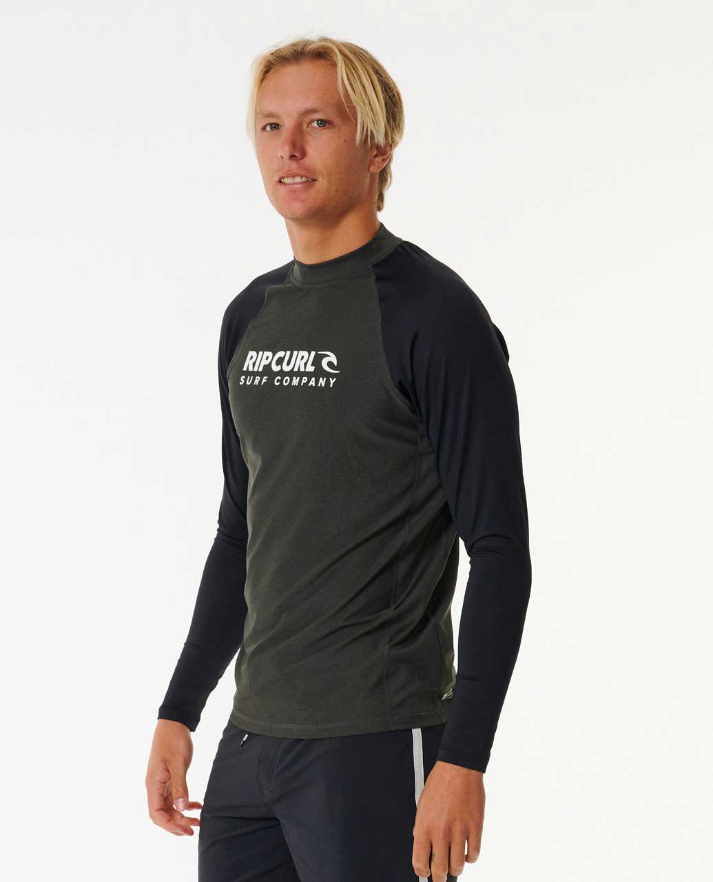 Rip Curl Shock UPF Long Sleeve - Black Marle (view 4)