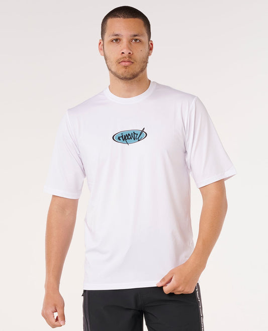 Rip Script UPF Short Sleeve - White