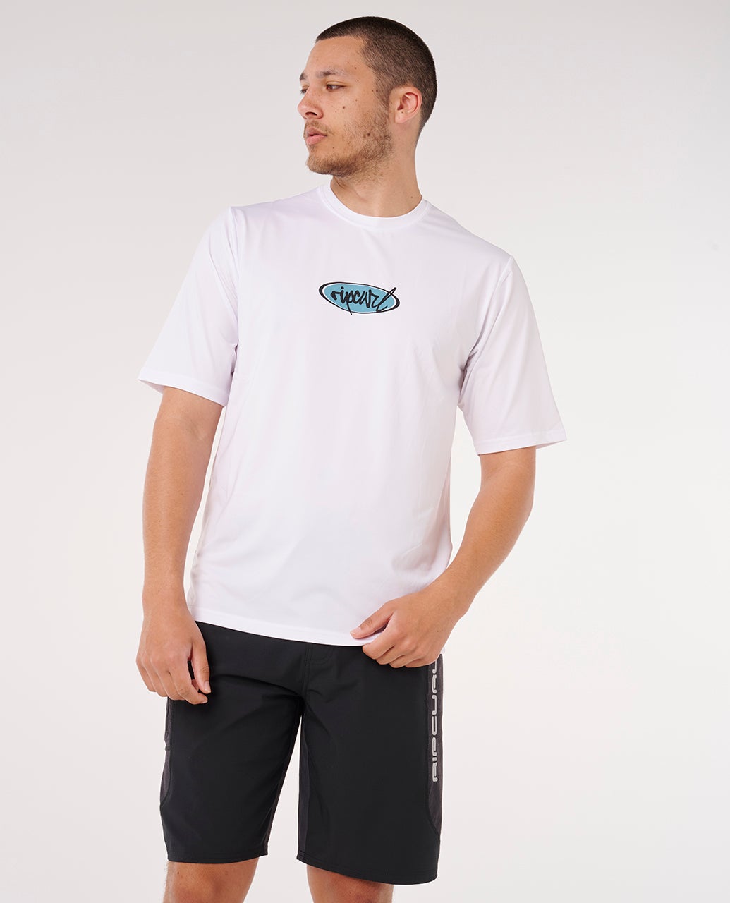Rip Curl Rip Script UPF Short Sleeve - White (view 6)