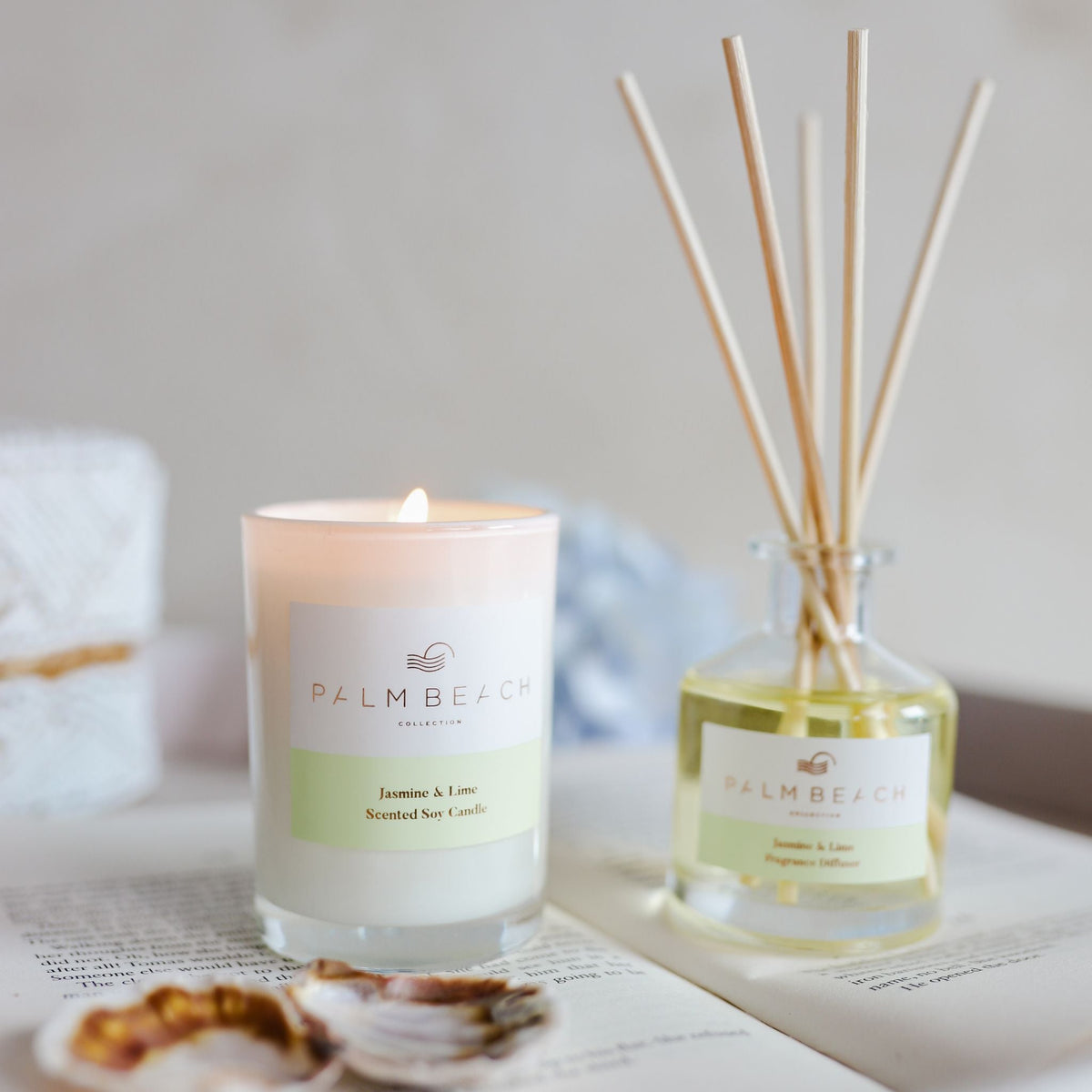 Palm Beach Collection Mini Candle & Diffuser Pack - Jasmine & Lime (view 3)