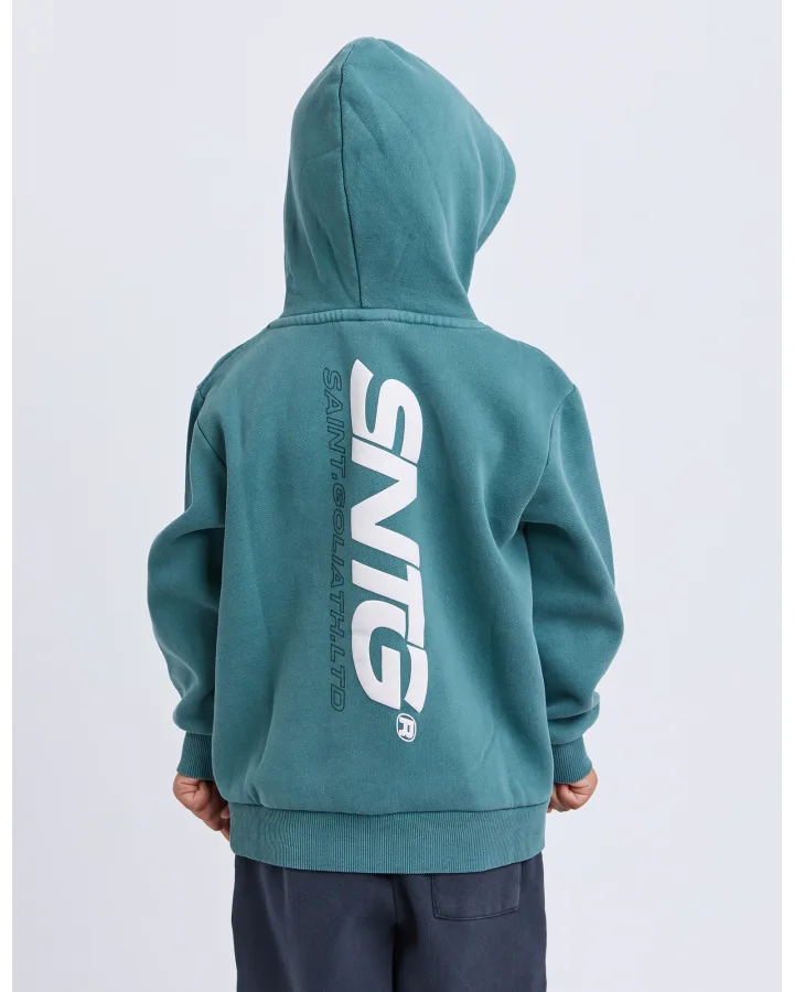 St Goliath Challenger Hoodie in Forrest - back