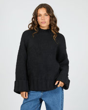 Mabel Knit Jumper - Black - Catani Clothing