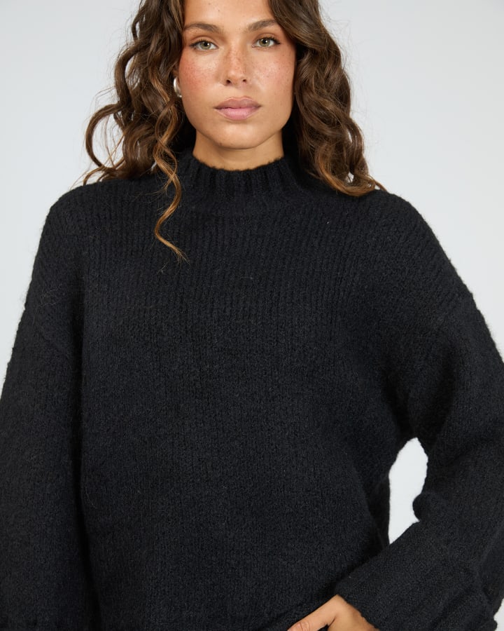 Silent Theory Mabel Knit Jumper - Black (view 4)