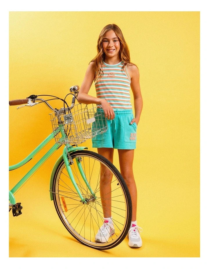 Aths Fleece Short - Teal - Teens
