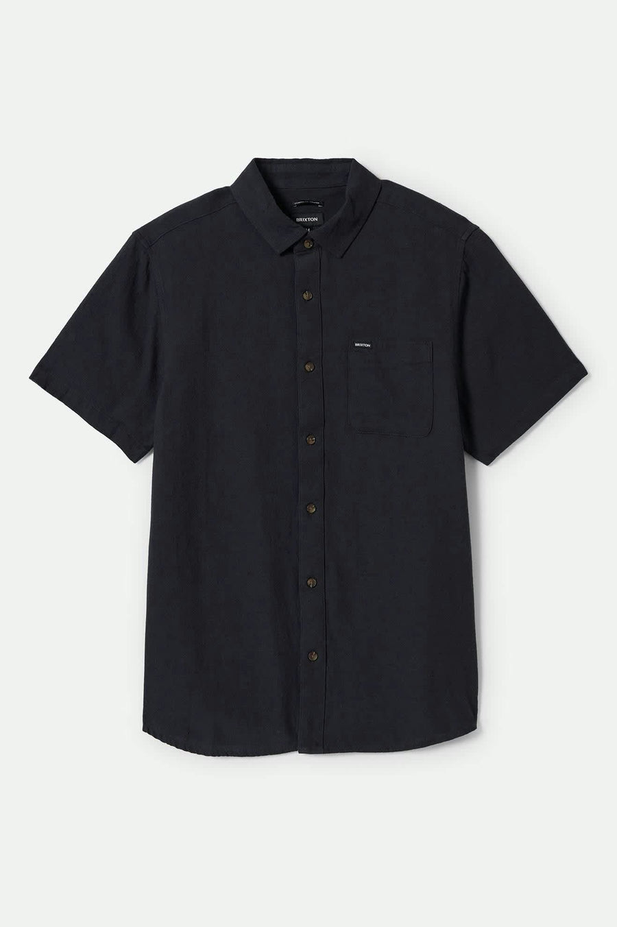 Brixton Charter Organic Cotton Short Sleeve Woven - Washed Black (view 4)