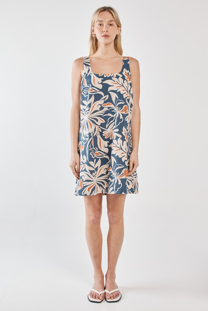 Jana Mini Shift Dress - Wild Orchid Navy
