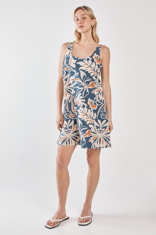 Jana Mini Shift Dress - Wild Orchid Navy