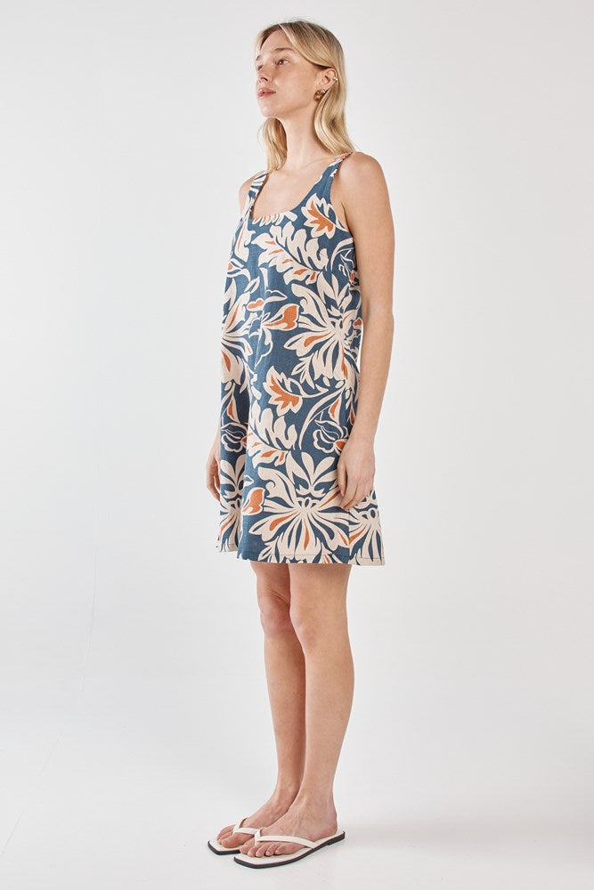 Jana Mini Shift Dress - Wild Orchid Navy
