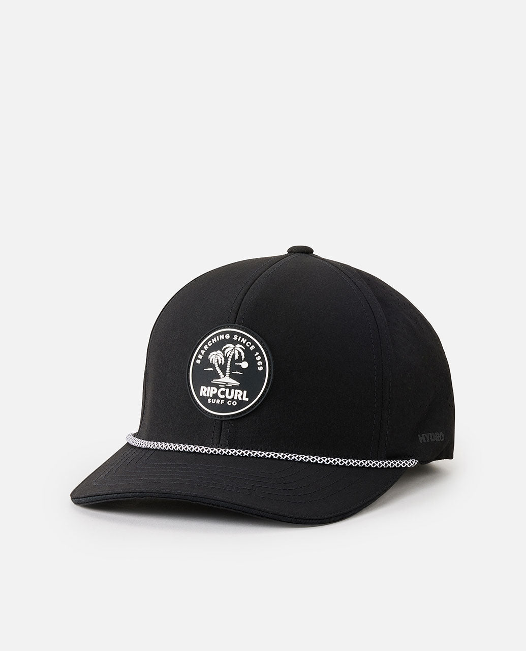 Rip Curl Hydro Elite Flexfit Snapback Cap in black - front