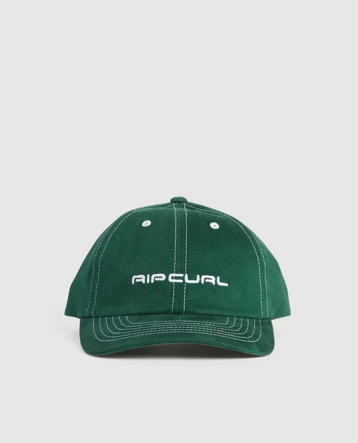 Rip Curl Dosed adjustable cap in trekking green, front view